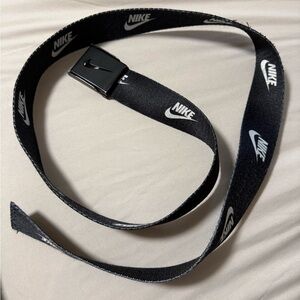 Nike Black and White Repeat Logo Web Belt - Men's Casual Strap